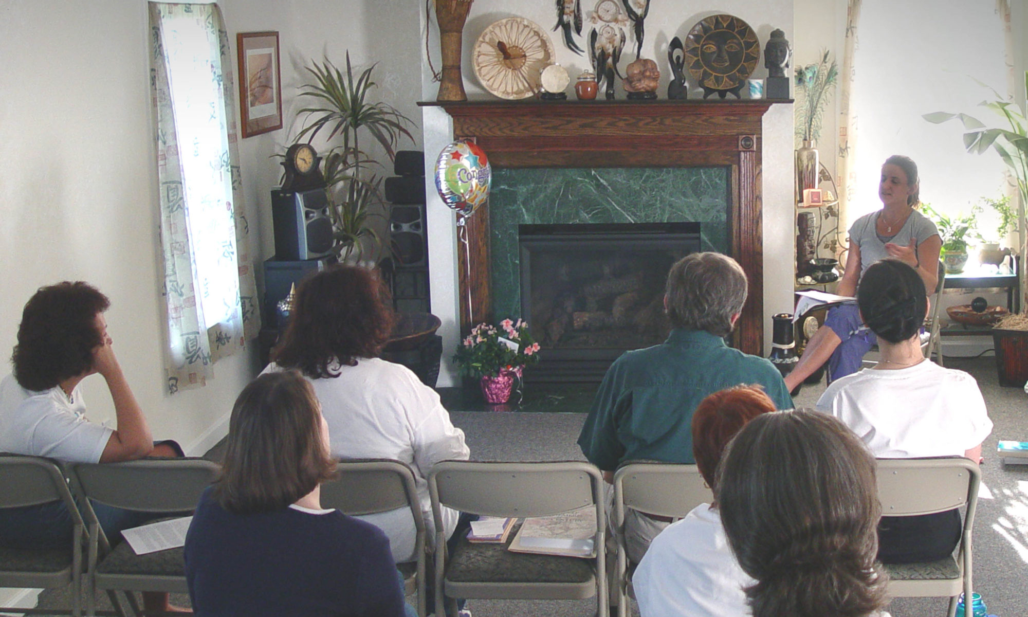 Small group meeting in living room